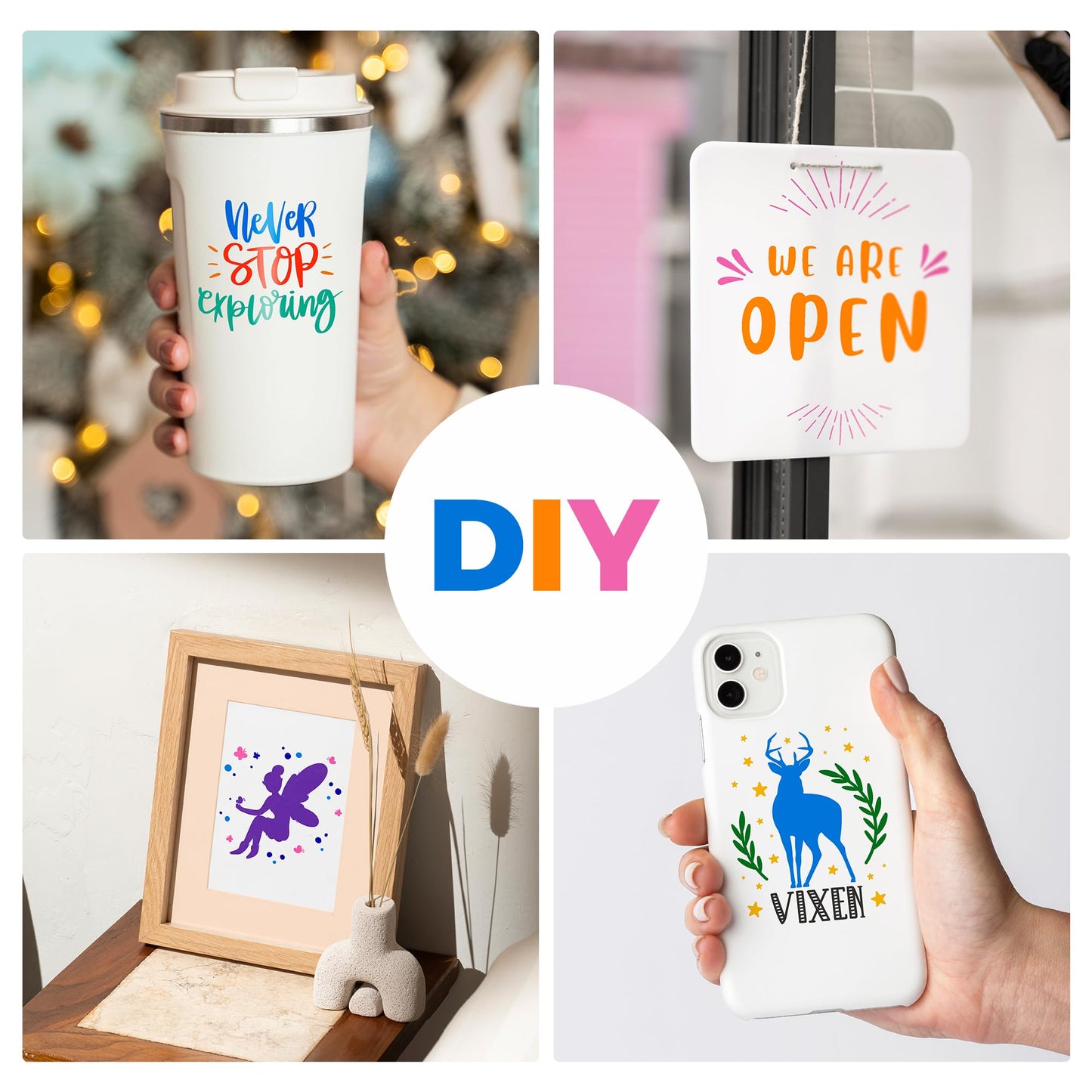 IROHTV Permanent Vinyl Black Vinyl Roll, Compatible with Cricut-12'' x 6FT Adhesive Vinyl for Cutting Machine, DIY for Customization, Durable on Smooth Surface