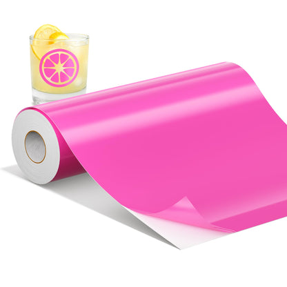 IROHTV Permanent Vinyl Pink Vinyl Roll, Compatible with Cricut-12'' x 40FT Adhesive Vinyl for Cutting Machine, DIY for Customization, Durable on Smooth Surface