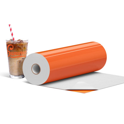 IROHTV Permanent Vinyl Orange Vinyl Roll, Compatible with Cricut-12'' x 50FT Adhesive Vinyl for Cutting Machine, DIY for Customization, Durable on Smooth Surface