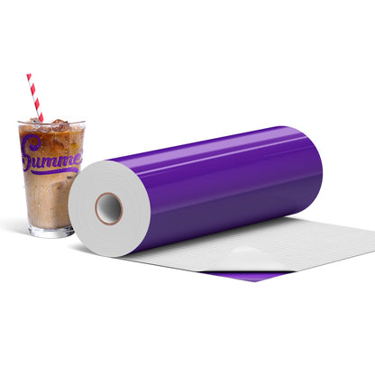 IROHTV Permanent Vinyl Purple Vinyl Roll, Compatible with Cricut-12'' x 50FT Adhesive Vinyl for Cutting Machine, DIY for Customization, Durable on Smooth Surface