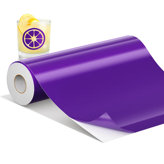 IROHTV Permanent Vinyl Purple Vinyl Roll, Compatible with Cricut-12'' x 40FT Adhesive Vinyl for Cutting Machine, DIY for Customization, Durable on Smooth Surface