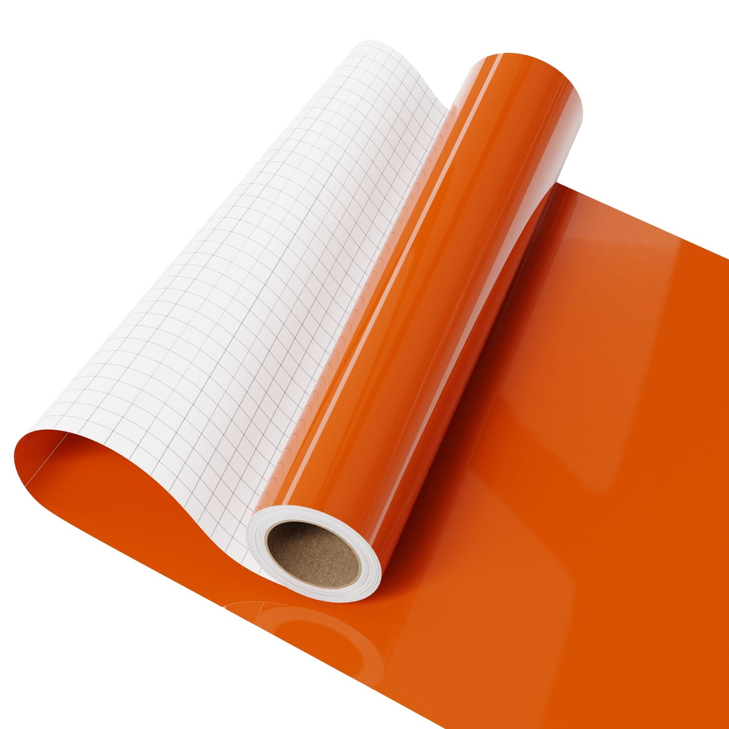 IROHTV Permanent Vinyl Orange Vinyl Roll, Compatible with Cricut-12'' x 10FT Adhesive Vinyl for Cutting Machine, DIY for Customization, Durable on Smooth Surface