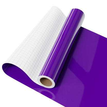 IROHTV Permanent Vinyl Purple Vinyl Roll, Compatible with Cricut-12'' x 6FT Adhesive Vinyl for Cutting Machine, DIY for Customization, Durable on Smooth Surface