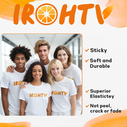 IROHTV Black Iron on Vinyl, 12'' x 8ft HTV Heat Transfer Vinyl for All Cutter Machine, Vinyl Heat Transfer for Shirts, HTV Vinyl Roll for Heat Vinyl Design