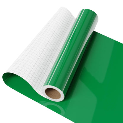 IROHTV Permanent Vinyl Green Vinyl Roll, Compatible with Cricut-12'' x 10FT Adhesive Vinyl for Cutting Machine, DIY for Customization, Durable on Smooth Surface