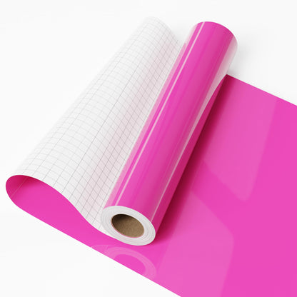 IROHTV Permanent Vinyl Pink Vinyl Roll, Compatible with Cricut-12'' x 15FT Adhesive Vinyl for Cutting Machine, DIY for Customization, Durable on Smooth Surface