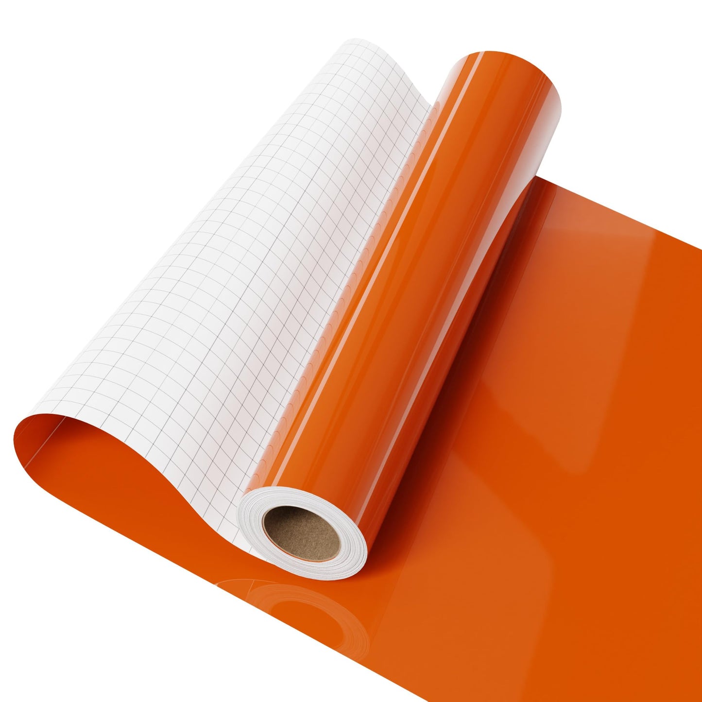 IROHTV Permanent Vinyl Orange Vinyl Roll, Compatible with Cricut-12'' x 15FT Adhesive Vinyl for Cutting Machine, DIY for Customization, Durable on Smooth Surface